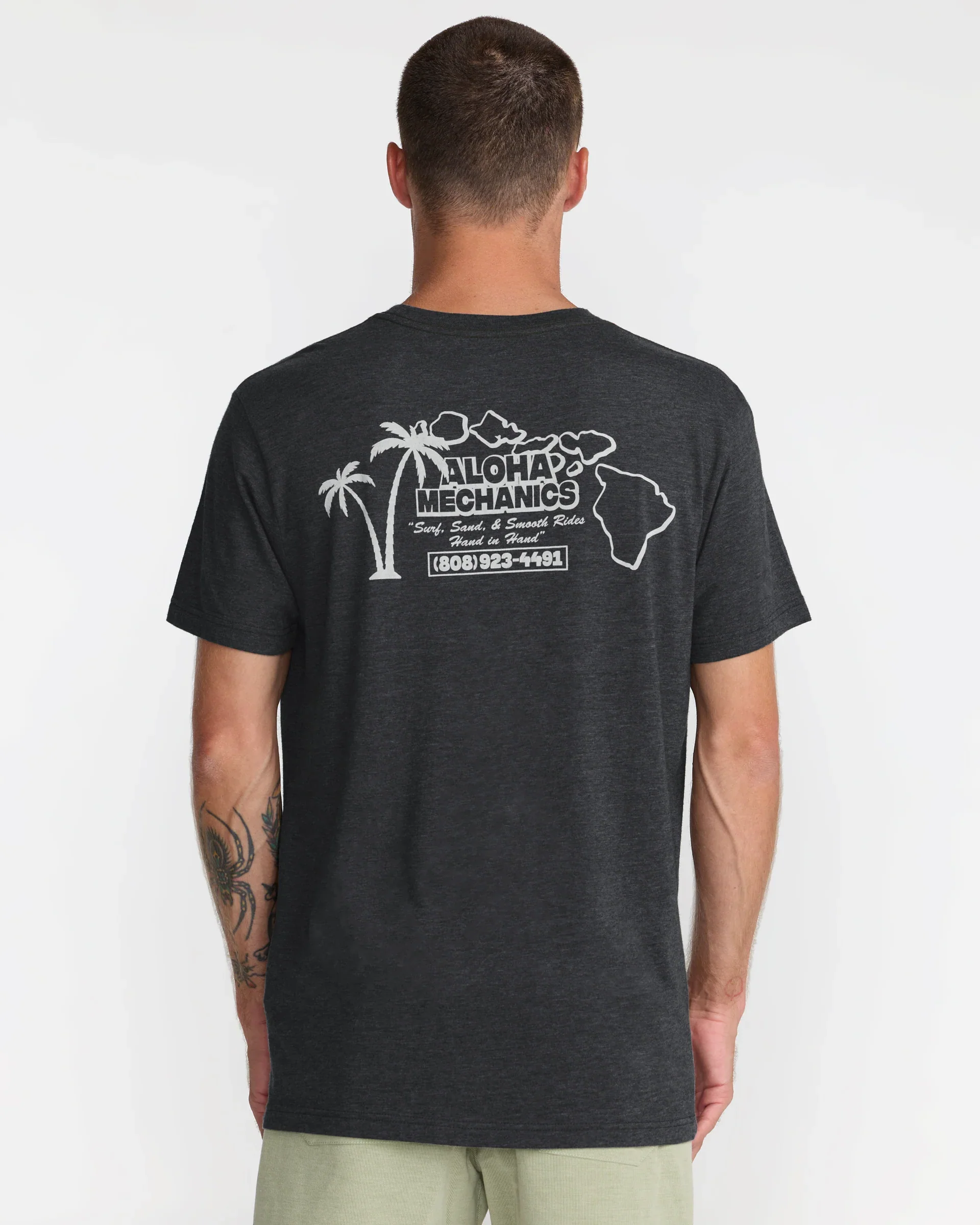 RVCA ALOHA MECHANICS TEE - PIRATE BLACK (PTK)