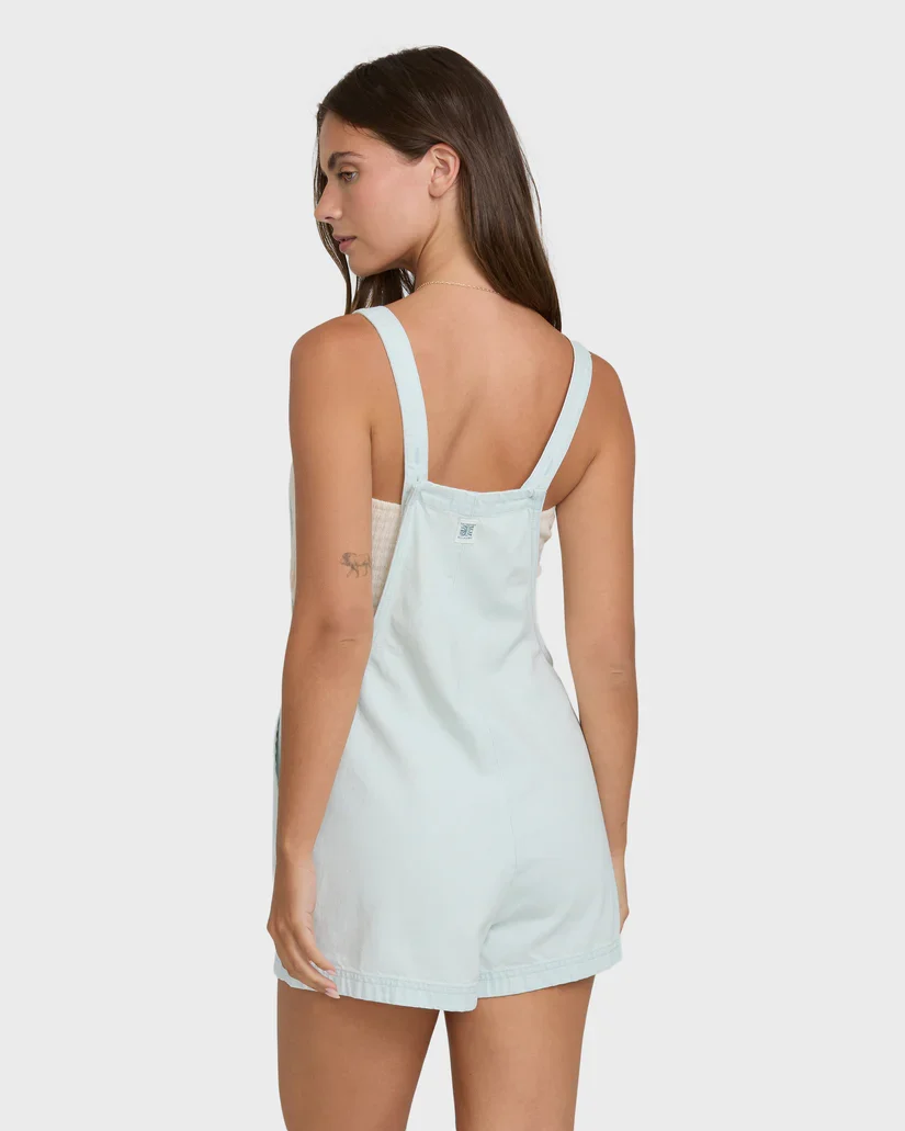 BILLABONG BEACH CRUSH DENIM OVERALL - CLEARWATER (CWR) - Image 2