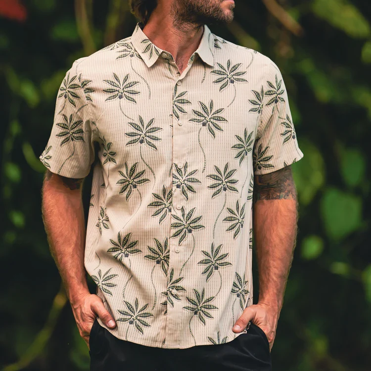 ROARK BLESS UP WOVEN BUTTON DOWN SHIRT - FOSSILE (FSP) - Image 2