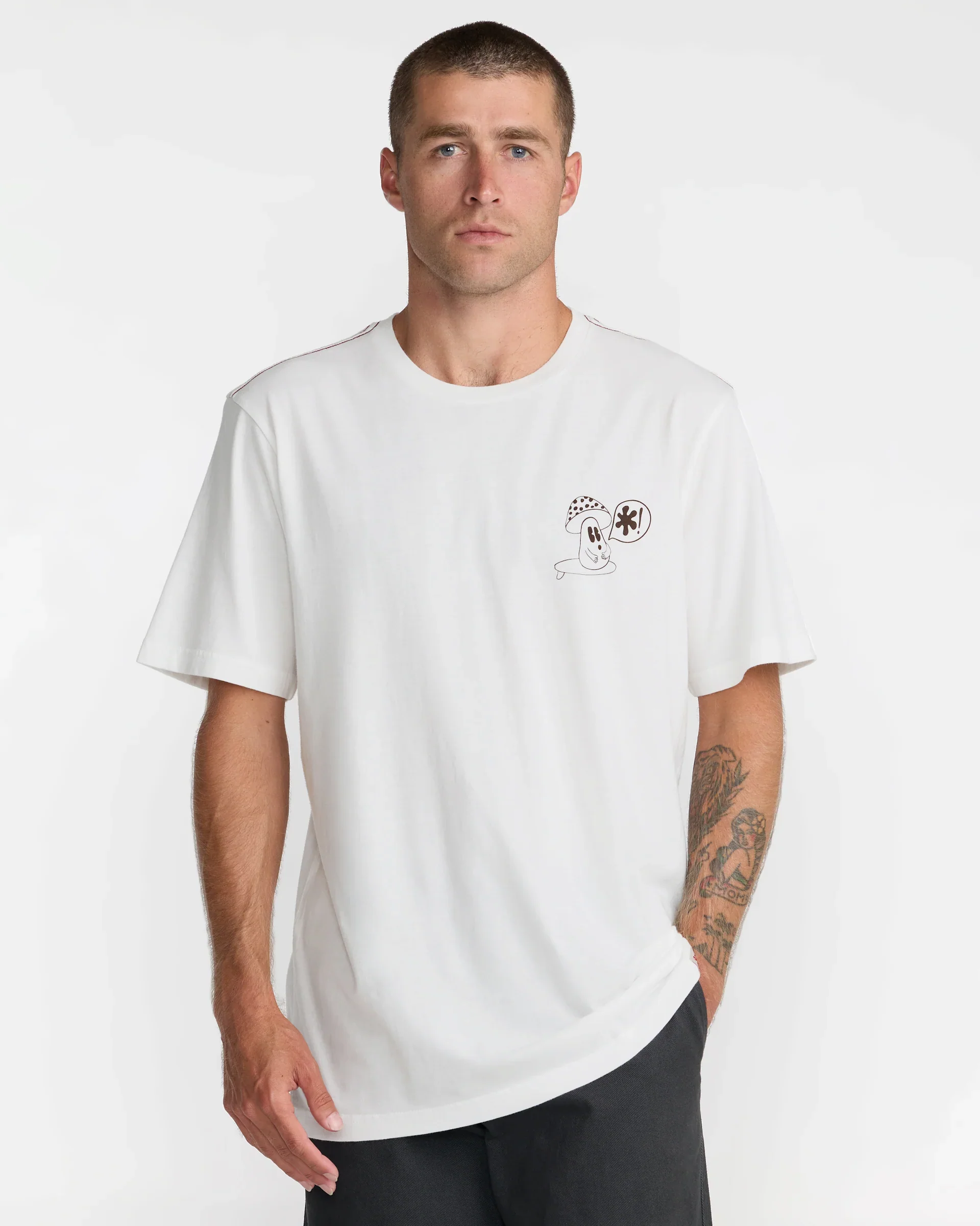 RVCA BRYCE BLOOM TEE - ANTIQUE WHITE (ANW) - Image 2