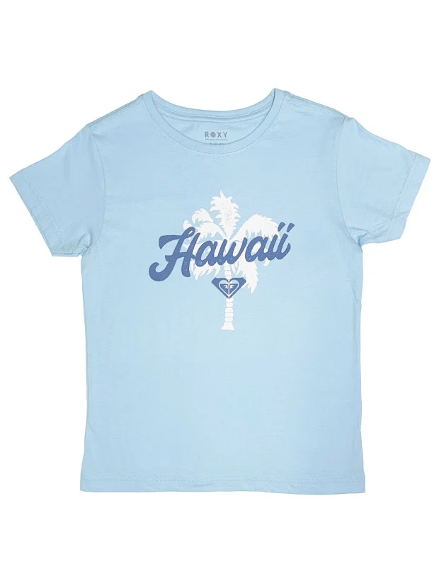 ROXY HAWAII PALM BOYFRIEND CREW WOMENS TEE - BAY