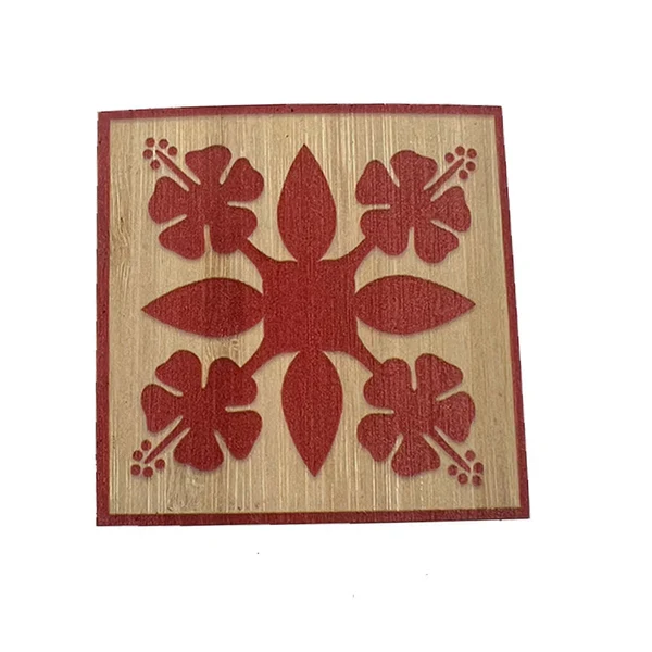 HAWAII QUILT SQUARE BAMBOO STICKER