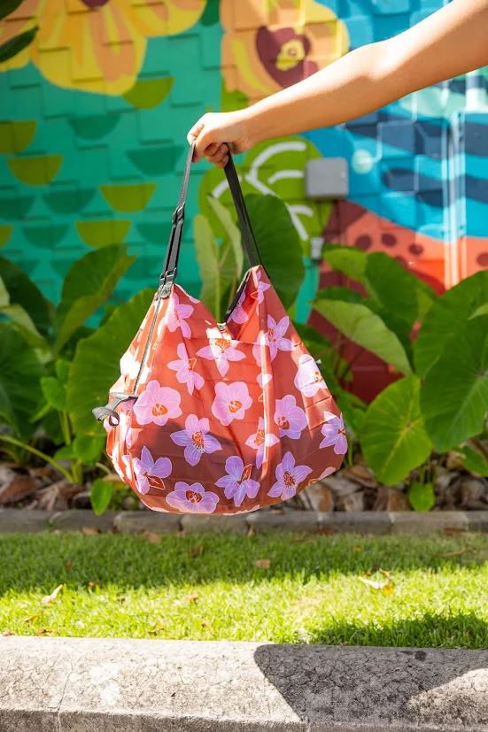 HIC ROLL UP TOTE BAG - ORCHID DREAKS