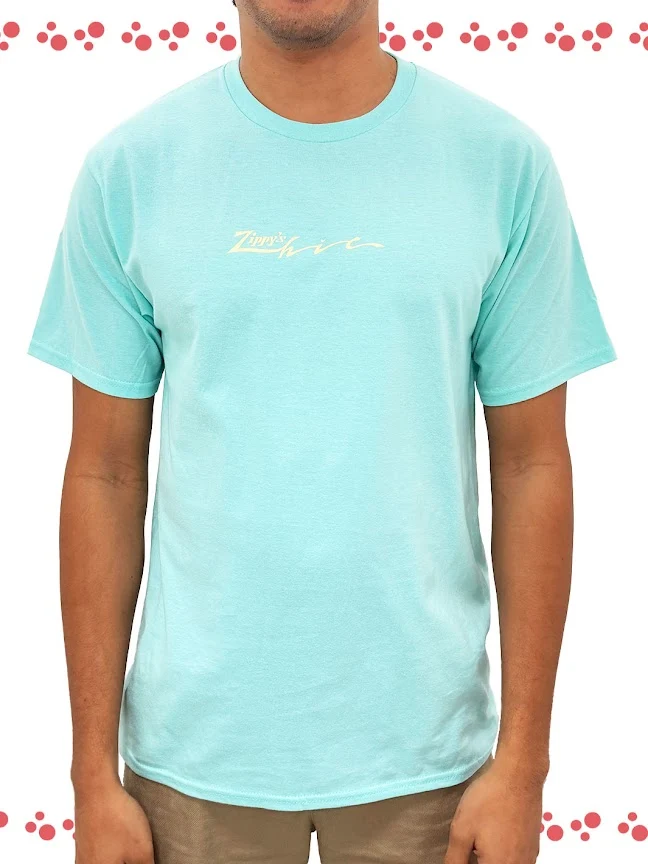 HIC X ZIPPY'S COLLAB TEE - CELADON BLUE - Image 3