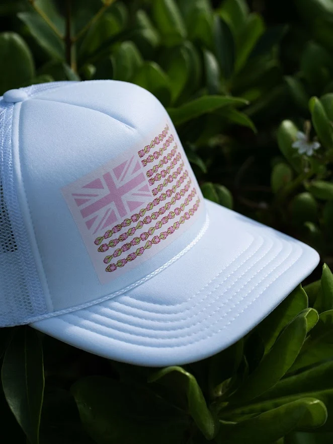 HIC LOKELANI TRUCKER HAT - WHITE - Image 2