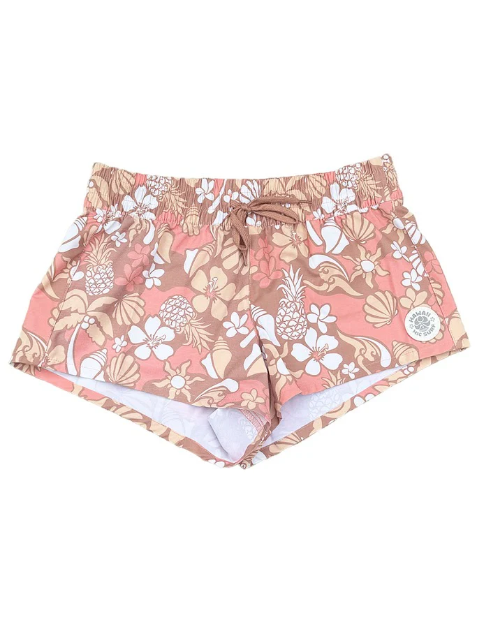 HIC LUCIA WOMENS BOARDSHORTS - SAND/PINK (SND)