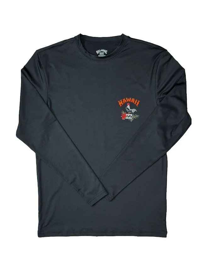 BILLABONG ROOSTER ARCH RTHI LONG SLEEVE SURF SHIRT - BLACK - Image 2