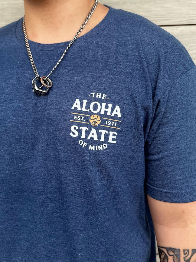 HIC TROPICAL ALOHA STATE CIRCLE BIG BRADDAH - HEATHER NAVY - Image 2