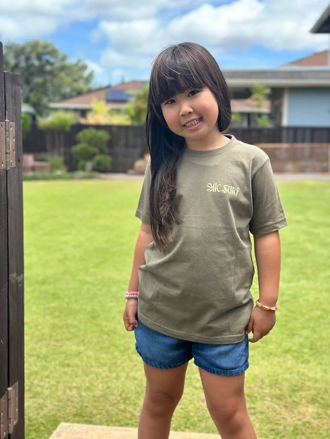 HIC TUBEROSE GIRLS TEE - MILITARY GREEN - Image 3