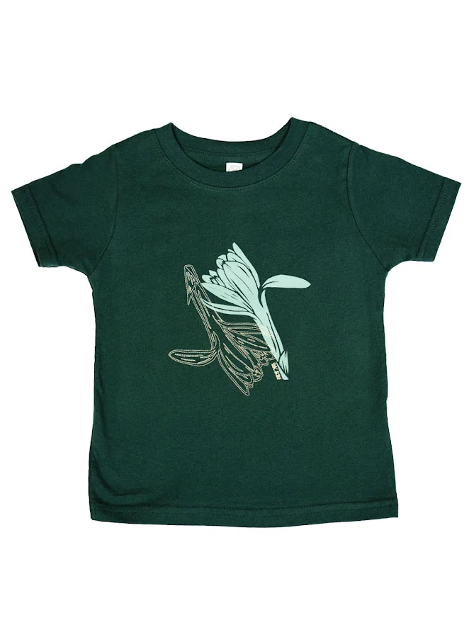 HIC TUBEROSE TODDLER TEE - FOREST GREEN